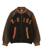 【エックスガール/X-girl】のX-girl/STADIUM KNIT JACKET BROWN|ID: prp329100004793663 ipo3291000000034782062