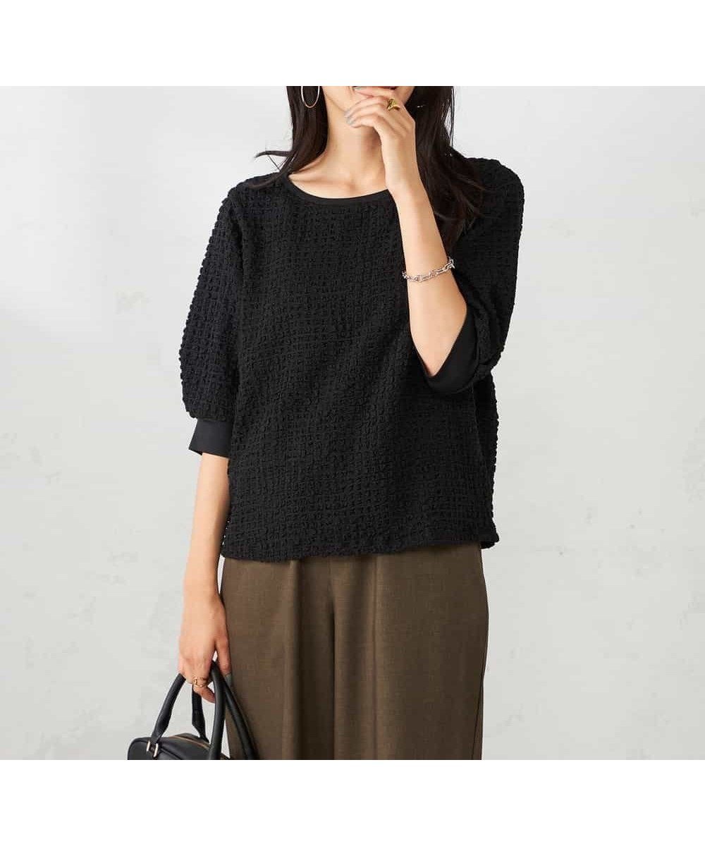 【アー ヴェー ヴェー/a.v.v】のポコポコトップス インテリア・キッズ・メンズ・レディースファッション・服の通販 founy(ファニー) ファッション Fashion レディースファッション Fashion for Women トップス・カットソー Cut & Sew Tops クロップド Cropped, Short Length バランス Balance, Style Balance ワイド Wide, Wide Fit 再入荷 Restock / Back in Stock ブラック|ID: prp329100004793677 ipo3291000000034782148