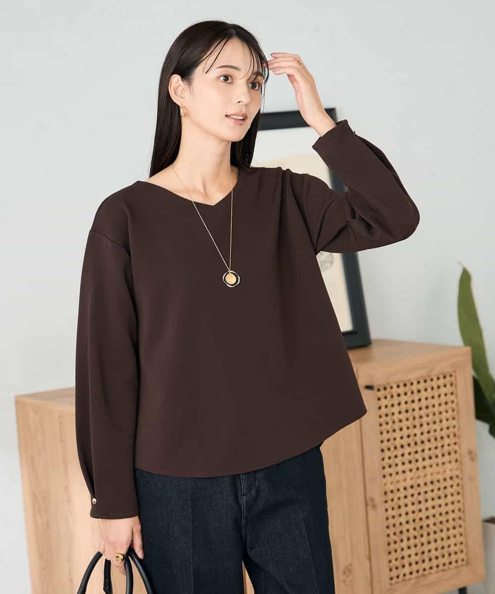 【アー ヴェー ヴェー/a.v.v】のリップルVネックプルオーバー インテリア・キッズ・メンズ・レディースファッション・服の通販 founy(ファニー) ファッション Fashion レディースファッション Fashion for Women トップス・カットソー Cut & Sew Tops カジュアルプルオーバー・ニットトップス Pullovers & Knit Tops / Casual Pullovers Vネックトップス V-Neck Tops / V-Cut Neckline Shirts ボトム Bottoms, Lower Wear 再入荷 Restock / Back in Stock ブラウン|ID: prp329100004793679 ipo3291000000034782155