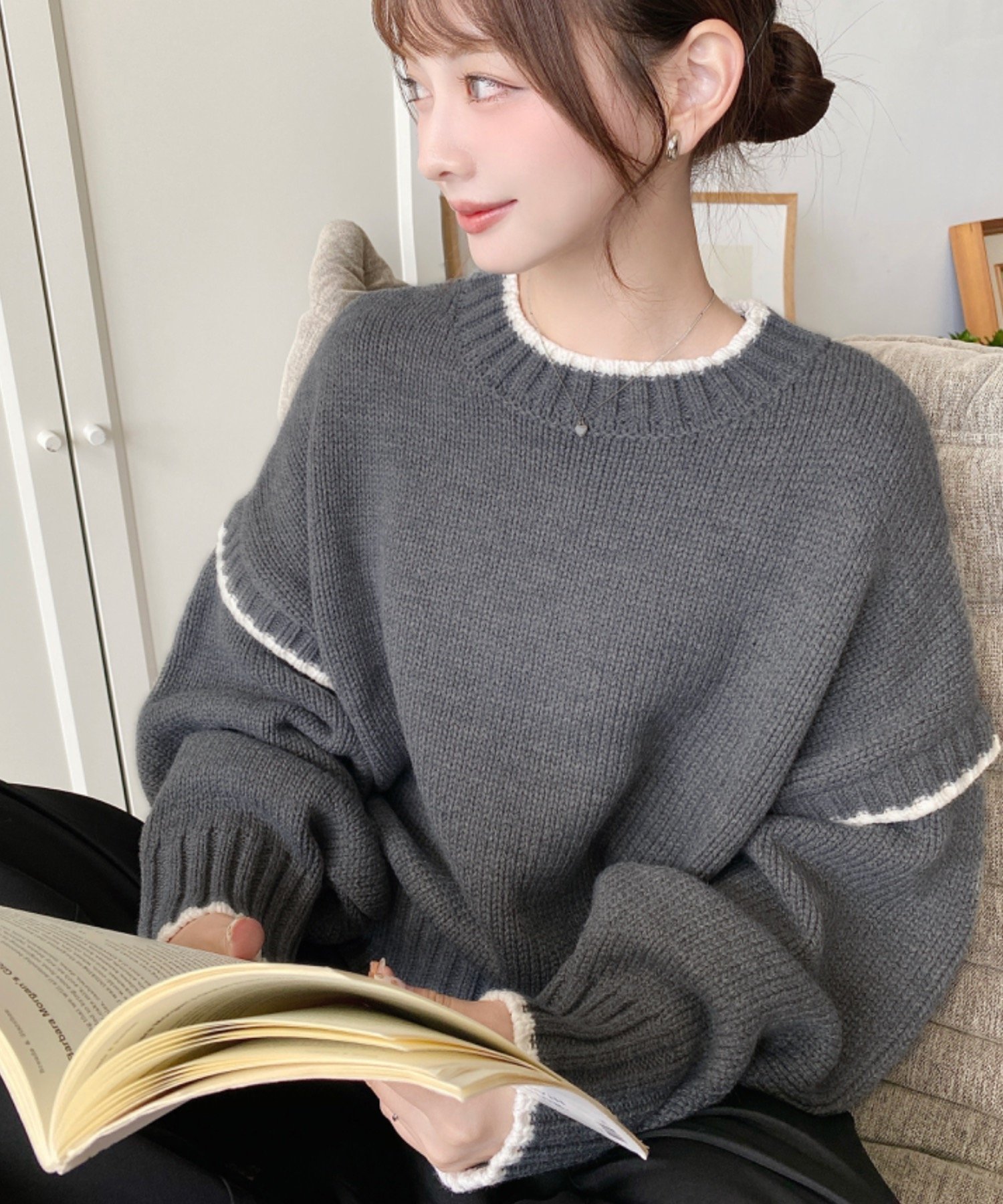 【モーメントプラス/moment+ / MEN】のローゲージ配色ピコ編みニットプルオーバー インテリア・キッズ・メンズ・レディースファッション・服の通販 founy(ファニー) ファッション Fashion メンズファッション Fashion for Men トップス・カットソー Cut & Sew Tops ニット・セーター / 定番トップス Knit Tops & Sweaters ショート Short, Short Length シルバー Silver, Metallic Silver ストレート Straight, Straight Cut スラックス Slacks, Dress Pants スリット Slit, Slit Detail デニム Denim, Jeans Material トレンド Trend, Trending Now 定番 Standard, Basic Item パイピング Piping, Trim Design ベーシック Basic, Essential ワイドリブ Wide Rib, Wide Ribbed Knit 再入荷 Restock / Back in Stock プチプライス・低価格 Affordable / Budget Price チャコールグレー|ID: prp329100004793695 ipo3291000000034782300