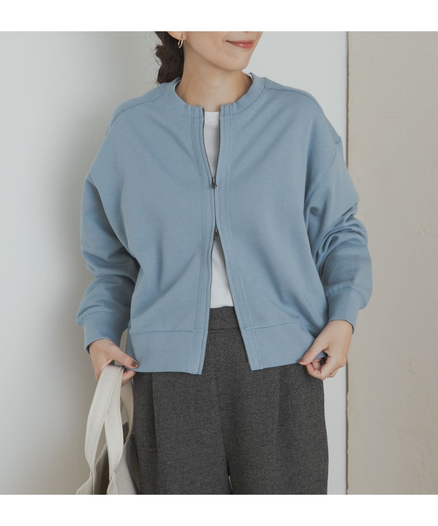 【アーバンリサーチ ドアーズ/URBAN RESEARCH DOORS】の『WEB/一部店舗限定カラー』コットンスウェットZIPカーディガン インテリア・キッズ・メンズ・レディースファッション・服の通販 founy(ファニー) ファッション Fashion レディースファッション Fashion for Women トップス・カットソー Cut & Sew Tops カーディガン・羽織り Layered Style Cardigans レディースパーカー・カジュアルフーディー Casual Hoodies & Sweatshirts スウェット・クルーネックトップス Sweatshirts & Crewnecks / Relaxed Fit Sweat Tops 2025年 2025 2025-2026秋冬・A/W Autumn/Winter 2025–26 AW25–26 冬 Winter / This Winter インナー Innerwear カーディガン Cardigan, Knitwear ジップ Zip, Zipper スウェット / スエット Sweatshirt, Sweatwear リラックス Relax, Relaxed Fit エレガント 上品 Elegant 春 Spring A/W・秋冬 Autumn/Winter BLUE|ID: prp329100004793697 ipo3291000000034782315