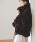 【ノーブル / スピック&スパン/NOBLE / Spick & Span】のエコファースタンドカラーミドルブルゾン ブラウン|ID: prp329100004793699 ipo3291000000035070416