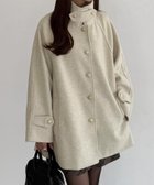 【ジュノア/JUNOAH】のcallautia ゴールドボタンミドルコート アイボリー|ID: prp329100004793707 ipo3291000000034945689