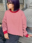 【チャオパニックティピー/CIAOPANIC TYPY】の【洗ってもよれにくい】ユニセックスオーバーサイズスウェtee 人気、トレンドファッション・服の通販 founy(ファニー) ファッション Fashion レディースファッション Fashion for Women インナー Innerwear ジャケット Jacket, Outerwear スウェット / スエット Sweatshirt, Sweatwear ボーダー Border, Stripe メンズ Men's, Menswear 再入荷 Restock / Back in Stock おすすめ Recommended / Our Picks thumbnail レッド|ID: prp329100004793721 ipo3291000000034874346