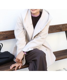 【エムケイ ミッシェルクラン/MK MICHEL KLEIN】の超軽量 エアリアルウール ミドル丈フーデットコート 人気、トレンドファッション・服の通販 founy(ファニー) ファッション Fashion レディースファッション Fashion for Women アウター Coat / Outerwear Collection コート・ロングコート・ピーコート Long Coats, Peacoats & More 春 Spring 秋 Autumn 軽量 Lightweight, Ultra Light フロント Front, Front Design ボトム Bottoms, Lower Wear ミドル Middle Length, Mid Height 冬 Winter / This Winter 夏 Summer |ID:prp329100004793735