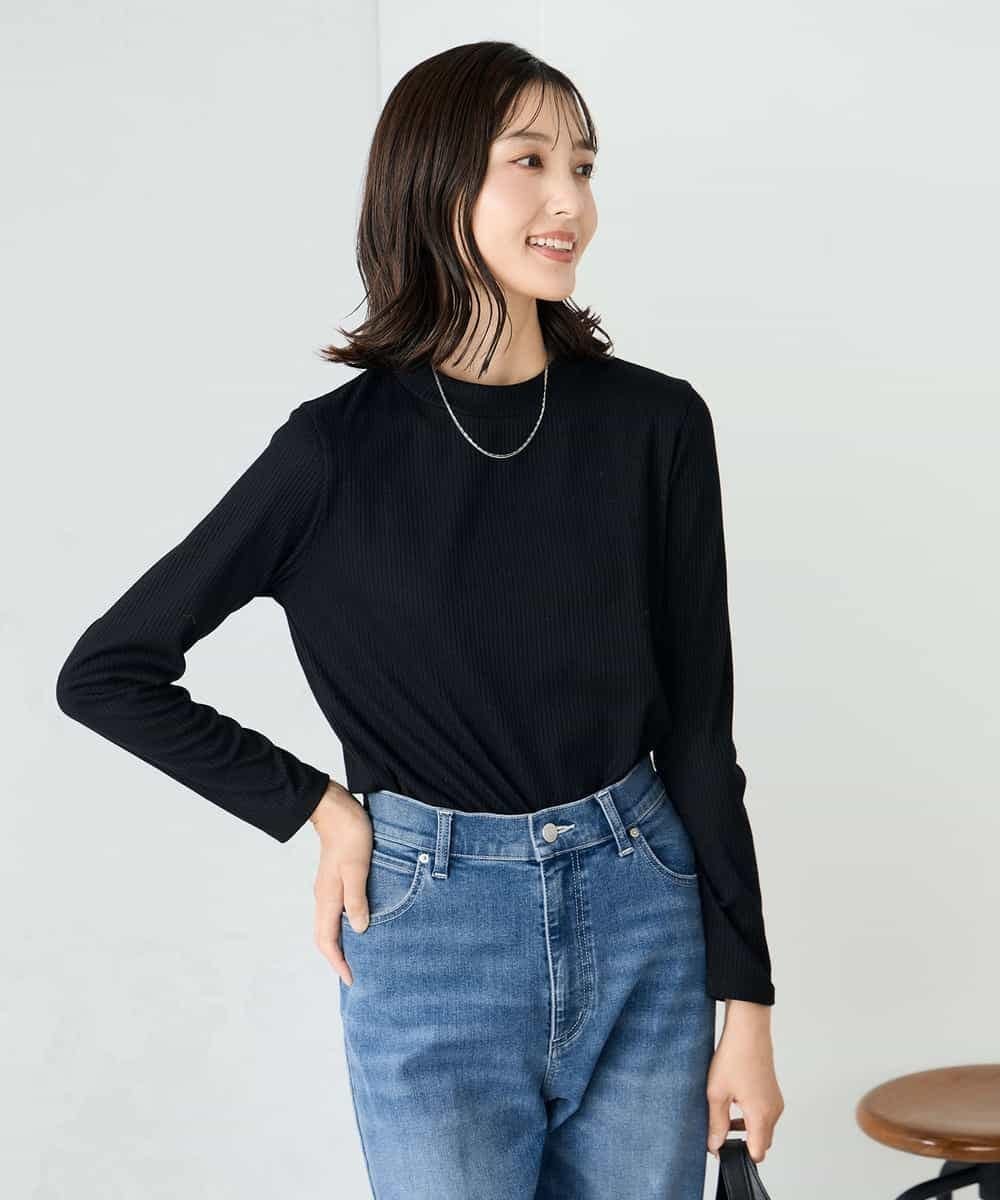 【アー ヴェー ヴェー/a.v.v】のプチハイネックテレコカットソー インテリア・キッズ・メンズ・レディースファッション・服の通販 founy(ファニー) ファッション Fashion レディースファッション Fashion for Women トップス・カットソー Cut & Sew Tops カットソー・ベーシックTシャツ Cut-and-Sewn Tops / Stretch Tees & Basics インナー Innerwear コンパクト Compact, Small Size シンプル Simple, Minimal フレア Flare, Flared ワイド Wide, Wide Fit A/W・秋冬 Autumn/Winter 再入荷 Restock / Back in Stock エレガント 上品 Elegant ブラック|ID: prp329100004793755 ipo3291000000034782696