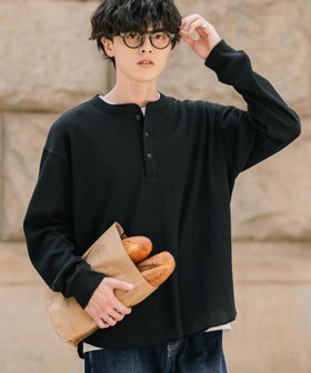 【ロッキーモンロー/Rocky Monroe】のT/Cワッフルヘンリーネック長袖Tシャツ 人気、トレンドファッション・服の通販 founy(ファニー) ファッション Fashion レディースファッション Fashion for Women トップス・カットソー Cut & Sew Tops シャツ・ブラウス・オフィスカジュアル Elegant Blouses & Button-Ups ロングTシャツ・Tシャツ Longline T-Shirts & Tees アウトドア Outdoor Clothing インナー Innerwear カットソー Cut and Sewn Top クラシカル Classical, Vintage-Inspired ジャケット Jacket, Outerwear トレンド Trend, Trending Now 猫 Cat, Kitty 長袖 Long Sleeve, Full Sleeve バランス Balance, Style Balance フィット Fit, Slim Fit フォルム Silhouette, Form ベーシック Basic, Essential メンズ Men's, Menswear ラウンド Round, Round Neck リラックス Relax, Relaxed Fit ロング Long, Long-Length ワイド Wide, Wide Fit ワッフル Waffle, Waffle Knit 再入荷 Restock / Back in Stock おすすめ Recommended / Our Picks |ID:prp329100004793767