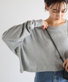 【アンドミー/andme】のソフトフライス 長袖 Tシャツ 《ショート丈 》evernavy エバーネイビー 杢グレー|ID: prp329100004793798 ipo3291000000034782993