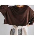 【アンドミー/andme】のソフトフライス 長袖 Tシャツ 《ショート丈 》evernavy エバーネイビー チョコレートブラウン|ID: prp329100004793798 ipo3291000000034782995