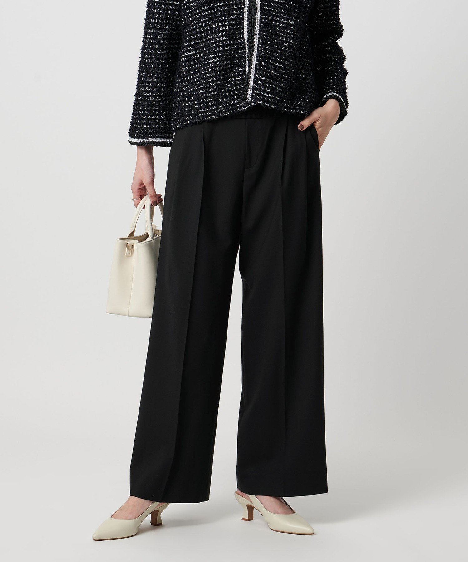 【ユナイテッドアローズ/UNITED ARROWS】のトロピカル 2タック ワイドパンツ ストレッチ インテリア・キッズ・メンズ・レディースファッション・服の通販 founy(ファニー) ファッション Fashion レディースファッション Fashion for Women パンツ Pants & Trousers カットソー Cut and Sewn Top ジャケット Jacket, Outerwear ストライプ Stripe, Striped Pattern ストレッチ Stretch, Stretchy Fabric ストレート Straight, Straight Cut タートルネック Turtleneck, High Neck フィット Fit, Slim Fit ベスト Vest, Waistcoat マニッシュ Mannish, Boyish ワイド Wide, Wide Fit おすすめ Recommended / Our Picks エレガント 上品 Elegant BLACK|ID: prp329100004793818 ipo3291000000034880683