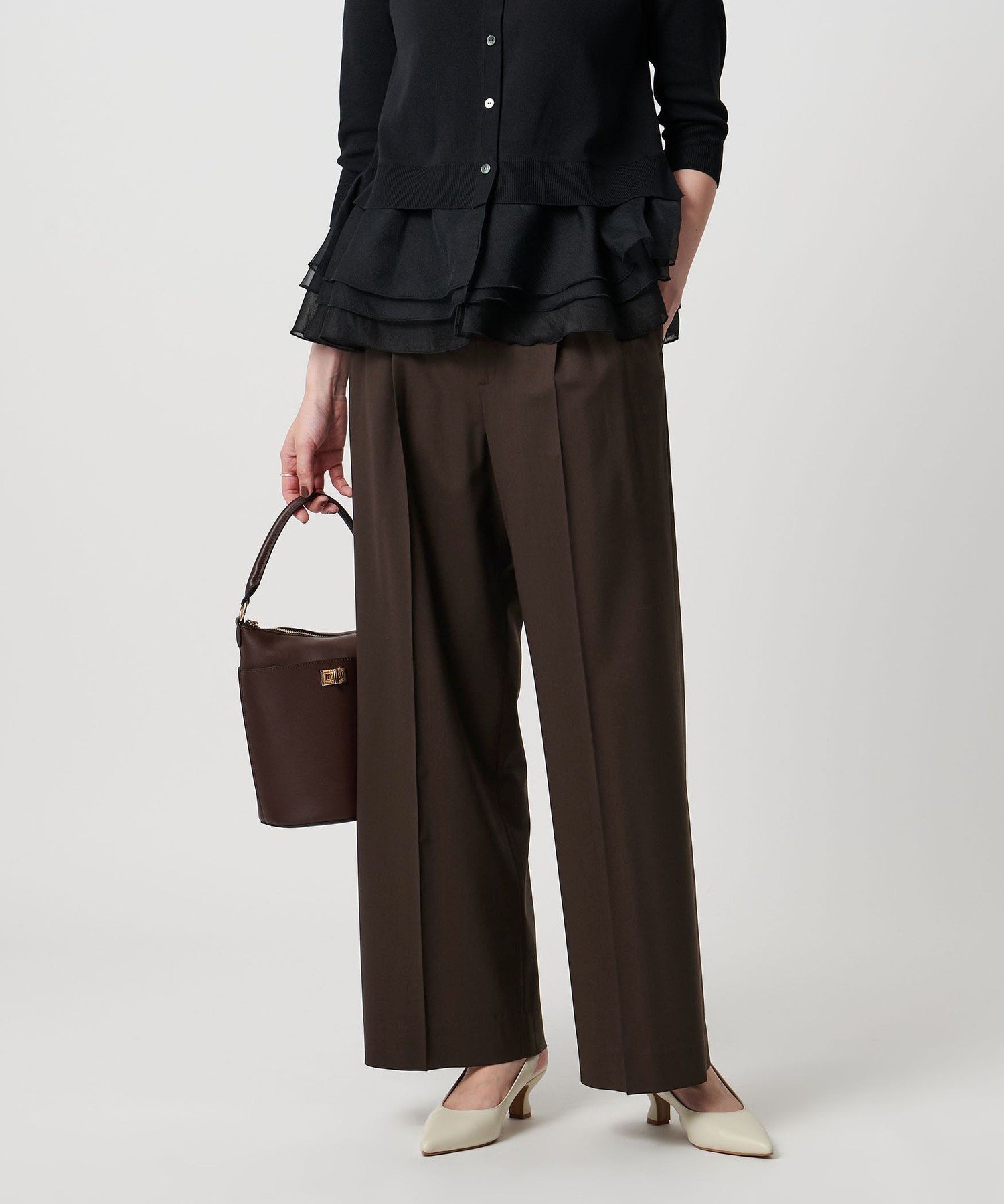 【ユナイテッドアローズ/UNITED ARROWS】のトロピカル 2タック ワイドパンツ ストレッチ インテリア・キッズ・メンズ・レディースファッション・服の通販 founy(ファニー) ファッション Fashion レディースファッション Fashion for Women パンツ Pants & Trousers カットソー Cut and Sewn Top ジャケット Jacket, Outerwear ストライプ Stripe, Striped Pattern ストレッチ Stretch, Stretchy Fabric ストレート Straight, Straight Cut タートルネック Turtleneck, High Neck フィット Fit, Slim Fit ベスト Vest, Waistcoat マニッシュ Mannish, Boyish ワイド Wide, Wide Fit おすすめ Recommended / Our Picks エレガント 上品 Elegant DK.BROWN|ID: prp329100004793818 ipo3291000000034880685