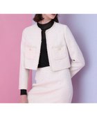 【アナイ/ANAYI】の【セットアップ対応商品】ラメスラブツイードショートジャケット white|ID: prp329100004793826 ipo3291000000034783155