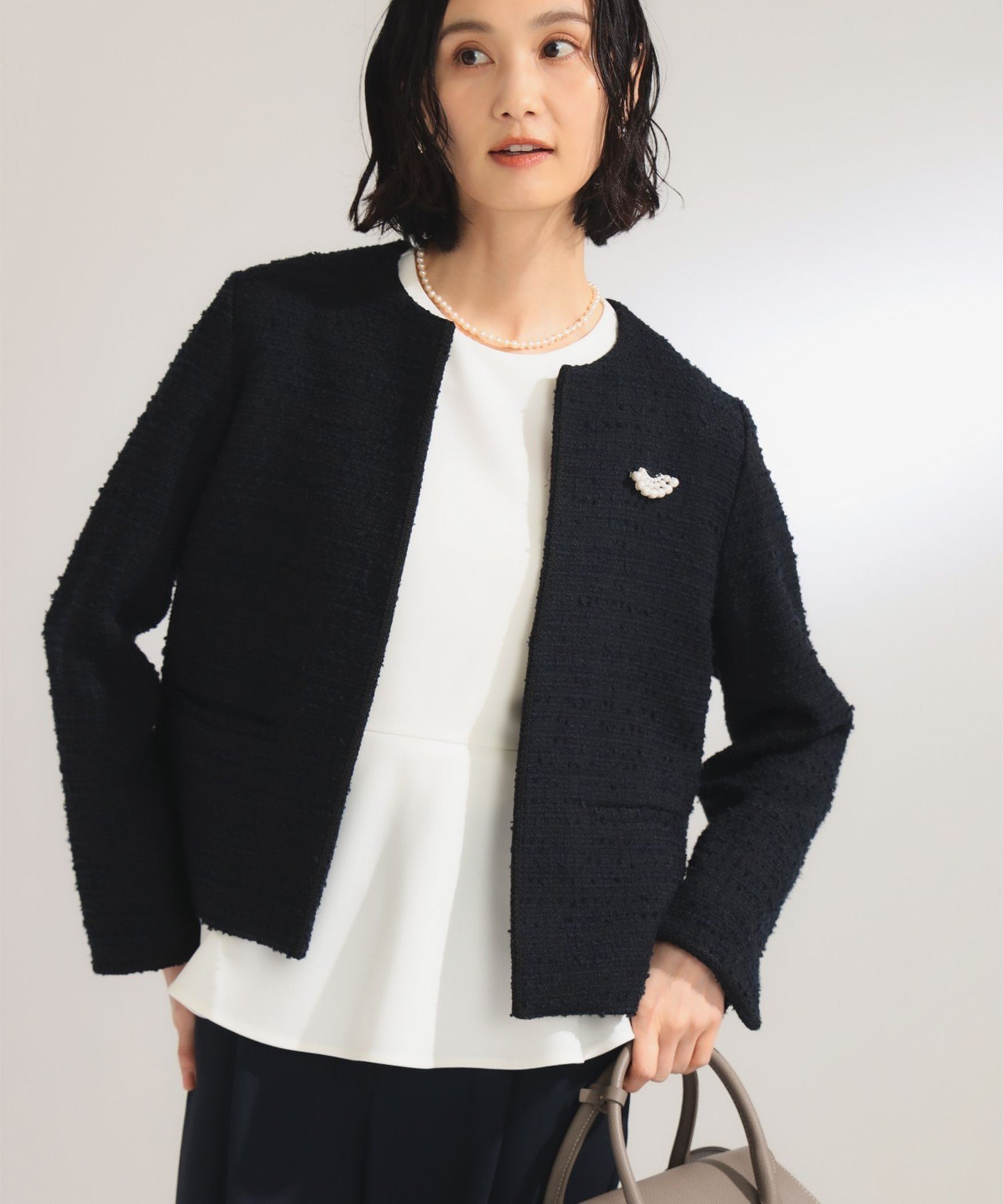 【デミルクス ビームス/Demi-Luxe BEAMS】の【残り僅か】ツイード クルーネック ジャケット* ビームスセレモニー2025 フォーマル 入学 入園 卒業 卒園 ママスーツ 七五三 セットアップ対応 インテリア・キッズ・メンズ・レディースファッション・服の通販 founy(ファニー) ファッション Fashion レディースファッション Fashion for Women アウター Coat / Outerwear Collection レディースジャケット・軽アウター Jackets スーツ Business Suits & Workwear スーツジャケット・オフィスブレザー Suit Jackets / Blazers スーツセット・2点セット・レディーススーツ Suit Sets / 2-Piece Suits / Office Suit Sets クラシック Classic, Timeless Style ジャケット Jacket, Outerwear スプリング Spring, Spring Collection スリット Slit, Slit Detail スーツ Suit, Formalwear セットアップ Set-Up, Coordinated Outfit ツイード Twill, Twill Weave フォーマル Formal, Dressy フロント Front, Front Design ボックス Boxy, Box Shape ポケット Pocket, Pocket Detail おすすめ Recommended / Our Picks エレガント 上品 Elegant セレモニー Ceremony 入学式 Entrance Ceremony 卒業式 Graduation Ceremony NAVY|ID: prp329100004793830 ipo3291000000034783176