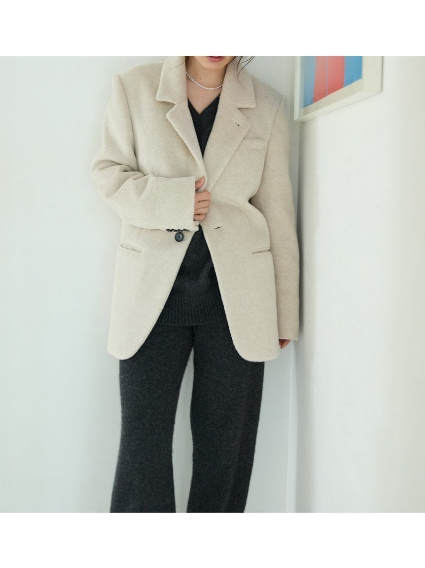 【ミースロエ/MIESROHE】のシャギーシングルジャケット インテリア・キッズ・メンズ・レディースファッション・服の通販 founy(ファニー) 　ファッション　Fashion　レディースファッション　Fashion for Women　アウター　Coat / Outerwear Collection　レディースジャケット・軽アウター　Jackets　ジャケット　Jacket, Outerwear　スマート　Smart, Elegant　ロング　Long, Long-Length　エレガント 上品　Elegant　防寒　Cold Protection, Winter-Ready　LBEG[035]|ID: prp329100004793866 ipo3291000000034783375