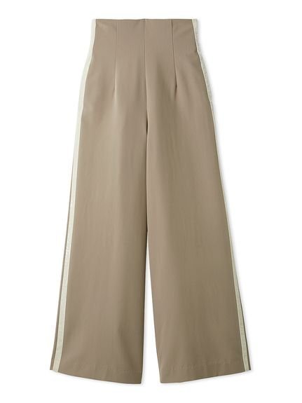 【スナイデル/SNIDEL】のバックリボンレースアップラインパンツ インテリア・キッズ・メンズ・レディースファッション・服の通販 founy(ファニー) 　ファッション　Fashion　レディースファッション　Fashion for Women　パンツ　Pants & Trousers　シャーリング　Shirring, Ruched　シンプル　Simple, Minimal　ストライプ　Stripe, Striped Pattern　ストレート　Straight, Straight Cut　スポーティ　Sporty, Casual Athletic　スマート　Smart, Elegant　とろみ　Fluid, Flowy Fabric　フロント　Front, Front Design　ベロア　Velour, Soft Velvet　リボン　Ribbon, Bow　レース　Lace, Lace Fabric　おすすめ　Recommended / Our Picks　MOC[056]|ID: prp329100004793879 ipo3291000000034783462