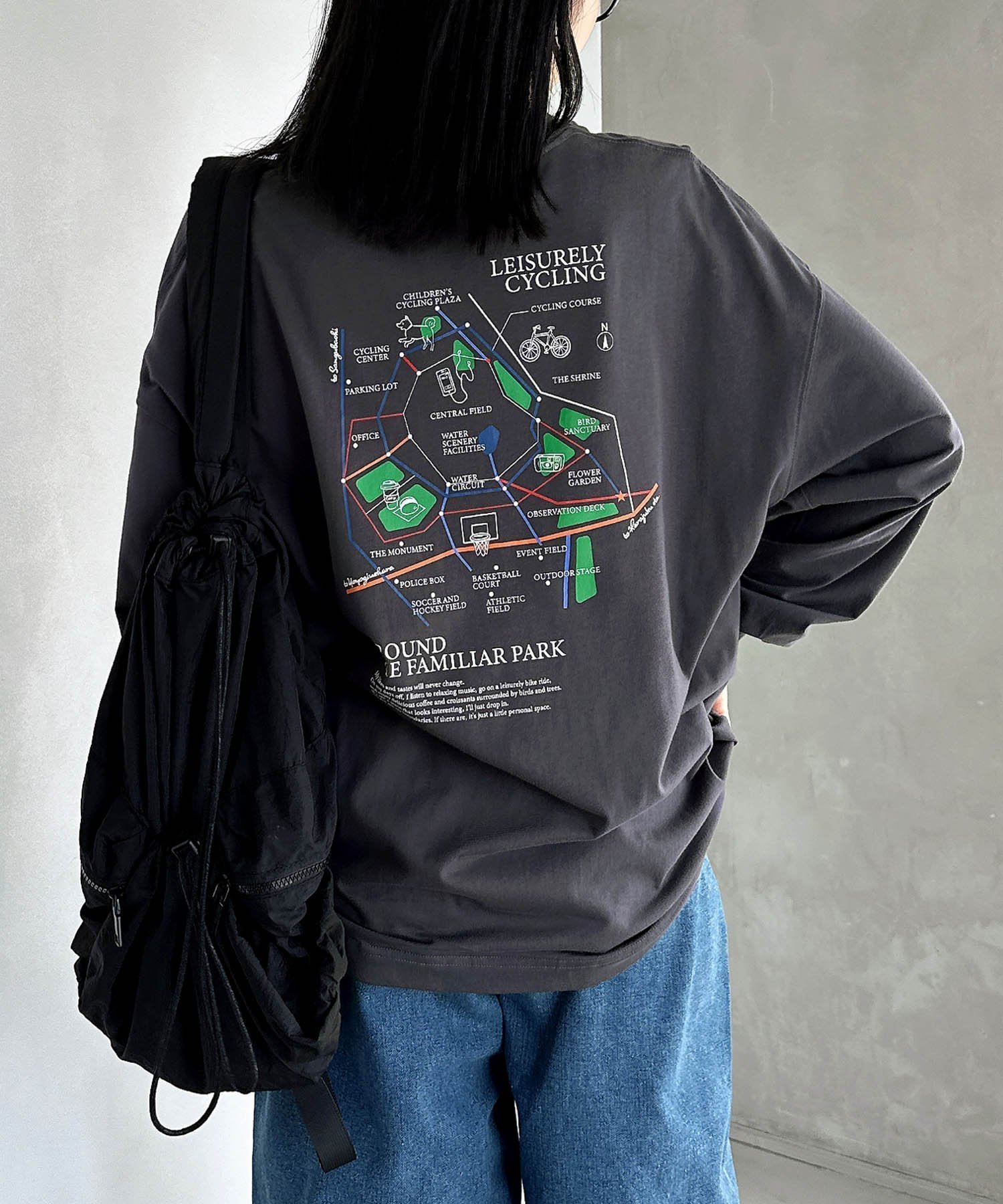 【アンドミー/andme】のパーク プリント 長袖 Tシャツ ANME アンメ インテリア・キッズ・メンズ・レディースファッション・服の通販 founy(ファニー) ファッション Fashion レディースファッション Fashion for Women トップス・カットソー Cut & Sew Tops シャツ・ブラウス・オフィスカジュアル Elegant Blouses & Button-Ups ロングTシャツ・Tシャツ Longline T-Shirts & Tees ジャケット Jacket, Outerwear セットアップ Set-Up, Coordinated Outfit 長袖 Long Sleeve, Full Sleeve プリント Print, Printed Pattern 別注 Limited Edition, Custom Order チャコールグレー|ID: prp329100004793880 ipo3291000000034783467