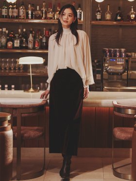 【アニュアンス/anuans】のベルベットナロースカート 人気、トレンドファッション・服の通販 founy(ファニー) ファッション Fashion レディースファッション Fashion for Women スカート Skirts おすすめ Recommended / Our Picks エレガント 上品 Elegant ジャケット Jacket, Outerwear セットアップ Set-Up, Coordinated Outfit ベルベット Velvet, Velvety |ID:prp329100004793895