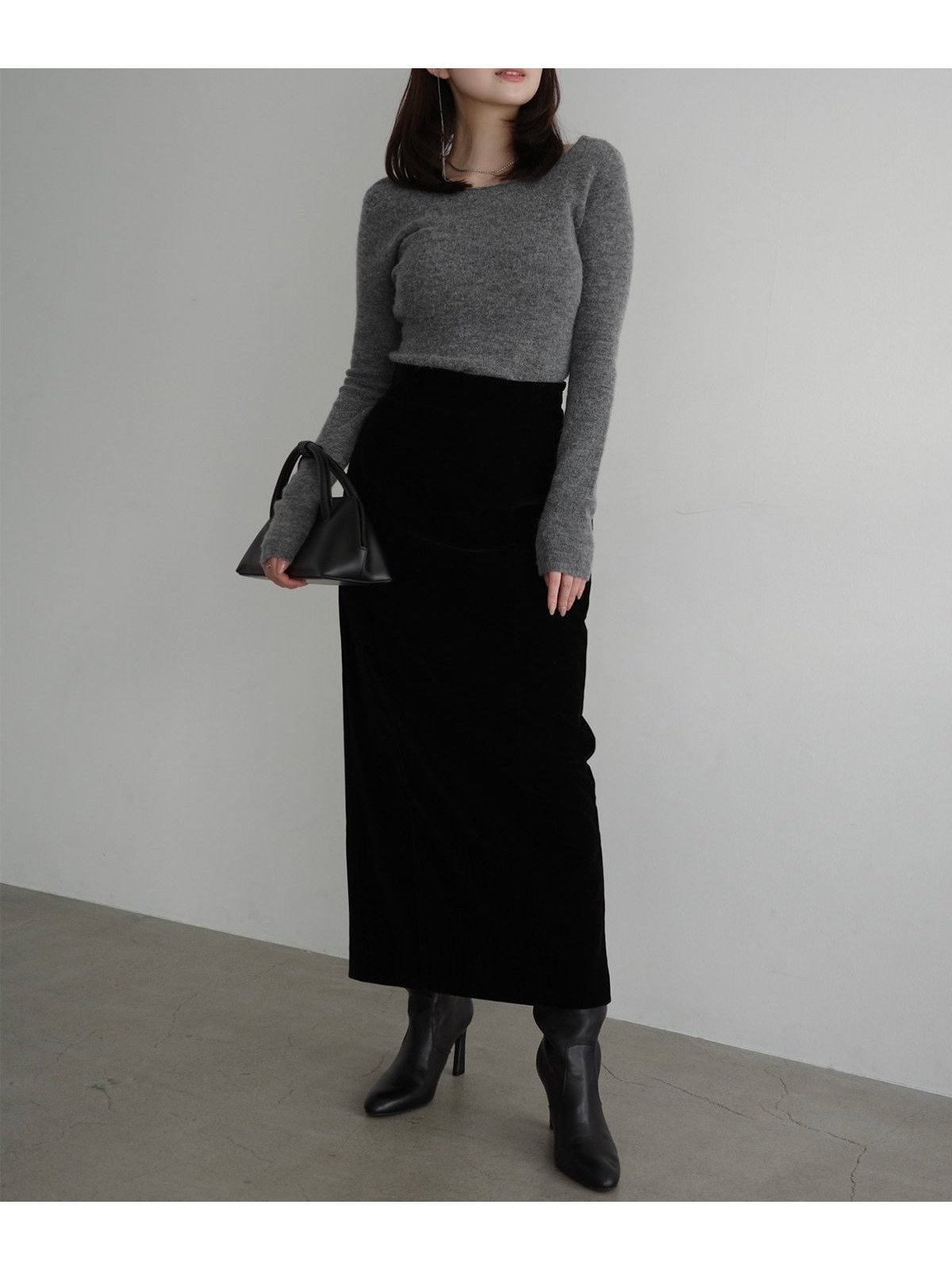 【アニュアンス/anuans】のベルベットナロースカート インテリア・キッズ・メンズ・レディースファッション・服の通販 founy(ファニー) ファッション Fashion レディースファッション Fashion for Women スカート Skirts おすすめ Recommended / Our Picks エレガント 上品 Elegant ジャケット Jacket, Outerwear セットアップ Set-Up, Coordinated Outfit ベルベット Velvet, Velvety BLACK|ID: prp329100004793895 ipo3291000000034783562