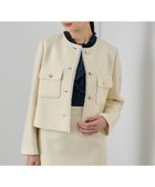 【アナイ/ANAYI】の【セットアップ対応商品】ウールプリペラノーカラー ジャケット off white|ID: prp329100004793897 ipo3291000000034783566