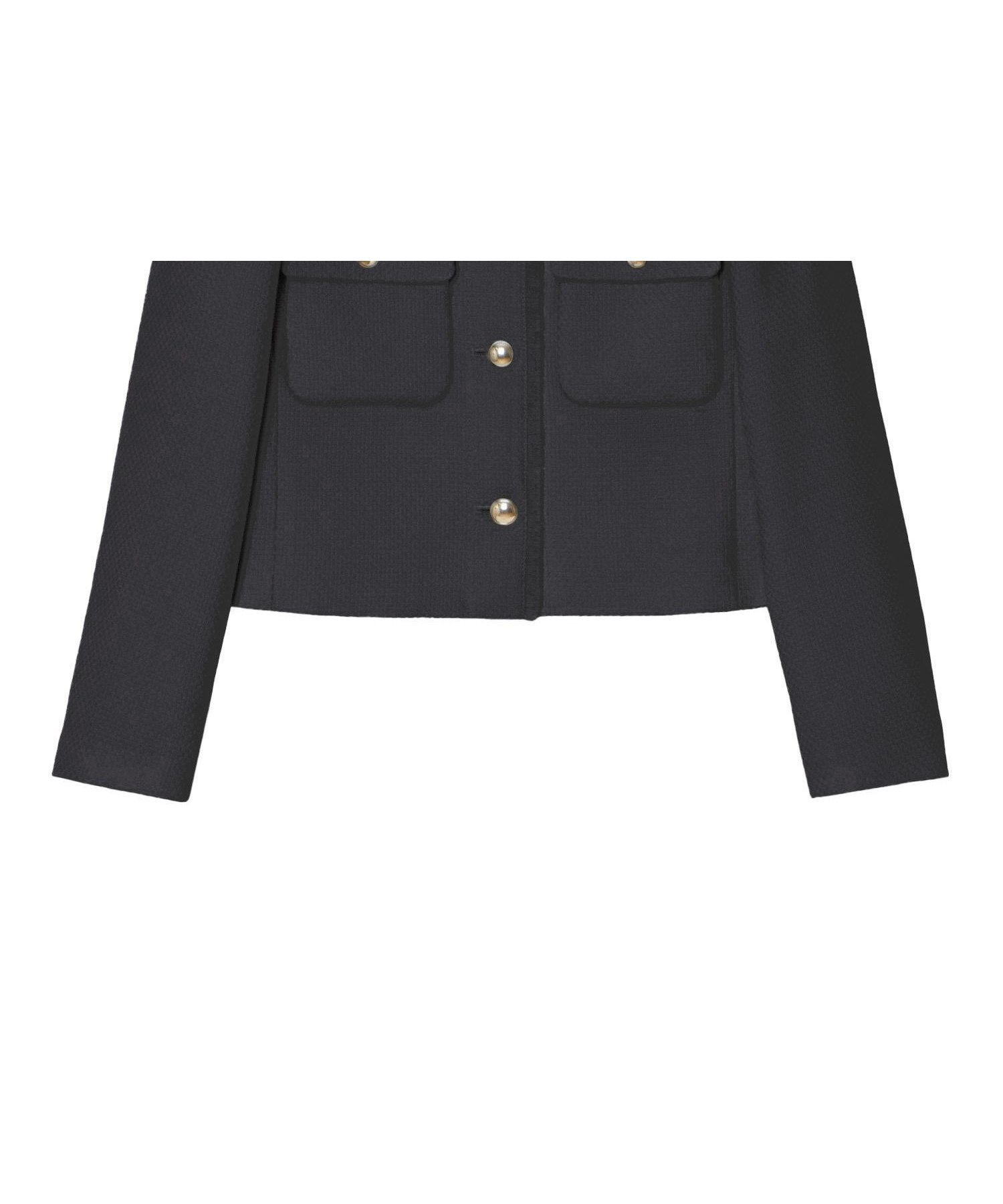 【アナイ/ANAYI】の【セットアップ対応商品】ウールプリペラノーカラー ジャケット インテリア・キッズ・メンズ・レディースファッション・服の通販 founy(ファニー) 　ファッション　Fashion　レディースファッション　Fashion for Women　アウター　Coat / Outerwear Collection　レディースジャケット・軽アウター　Jackets　ノーカラージャケット / シンプル上品コーデ　Collarless Jackets　コンパクト　Compact, Small Size　シンプル　Simple, Minimal　ジャケット　Jacket, Outerwear　スマート　Smart, Elegant　セットアップ　Set-Up, Coordinated Outfit　雑誌　Magazine, Fashion Magazine　バスケット　Basket, Basket Bag　フラップ　Flap, Flap Pocket　フリンジ　Fringe, Tassel　ポケット　Pocket, Pocket Detail　メタル　Metal, Metal Parts　A/W・秋冬　Autumn/Winter　再入荷　Restock / Back in Stock　navy|ID: prp329100004793897 ipo3291000000034783572