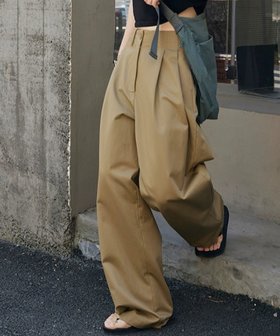 【スマイルオーキッド/SMILE ORCHID】のタック入りワイドチノパン 人気、トレンドファッション・服の通販 founy(ファニー) ファッション Fashion レディースファッション Fashion for Women ワイド Wide, Wide Fit |ID:prp329100004793923