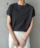 【アンドミー/andme】のUSAコットン 汗染み防止 フレンチスリーブ Tシャツ ブラック|ID: prp329100004793942 ipo3291000000034783847