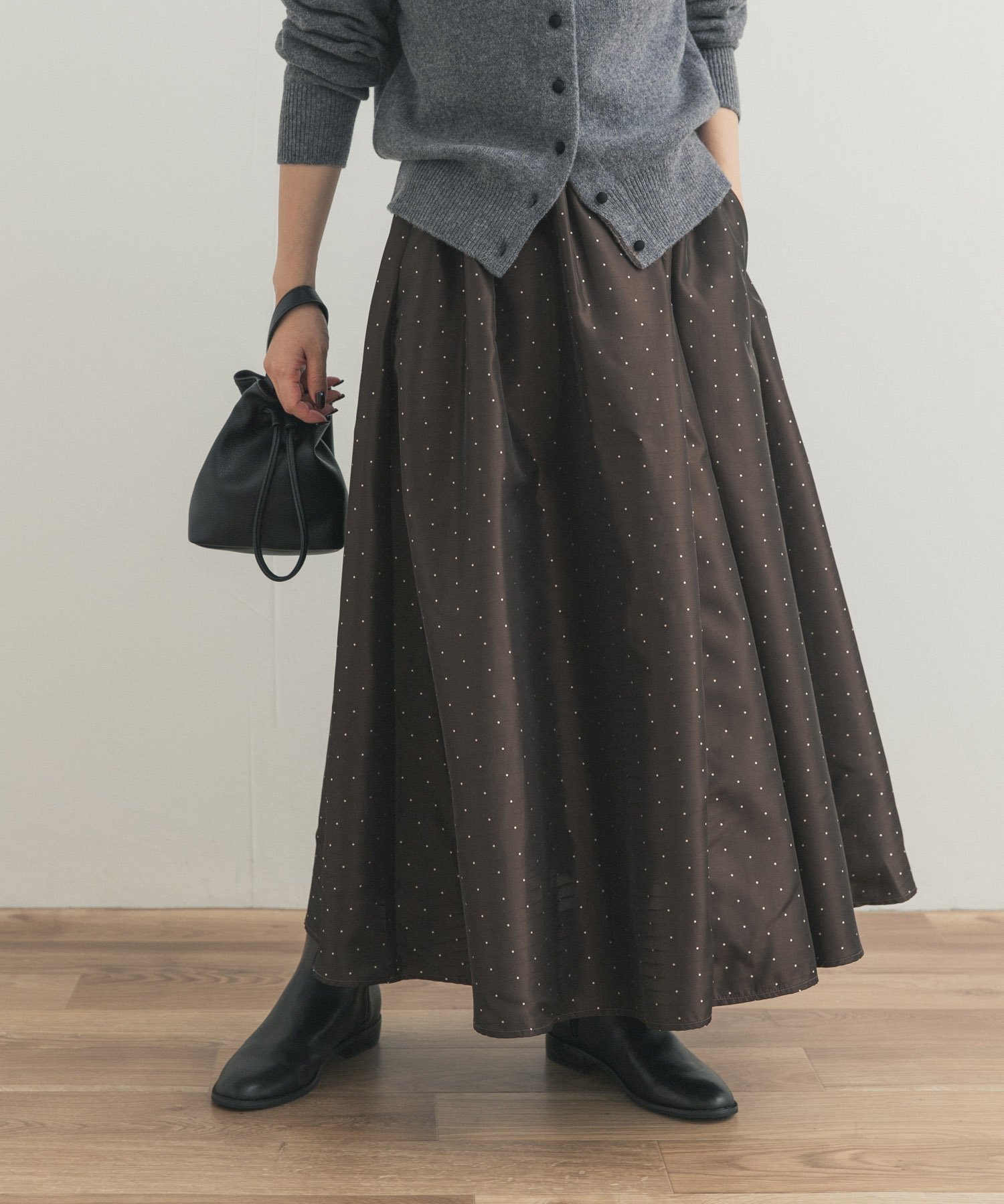 【アーバンリサーチ ドアーズ/URBAN RESEARCH DOORS】のドットタックギャザースカート 人気、トレンドファッション・服の通販 founy(ファニー) ファッション Fashion レディースファッション Fashion for Women スカート Skirts 2025年 2025 2025-2026秋冬・A/W Autumn/Winter 2025–26 AW25–26 冬 Winter / This Winter アシンメトリー Asymmetrical Style ギャザー Gathered, Ruffled シンプル Simple, Minimal トレンド Trend, Trending Now ドット Polka Dot, Dot Pattern エレガント 上品 Elegant A/W・秋冬 Autumn/Winter other-1|ID: prp329100004793962 ipo3291000000034784018