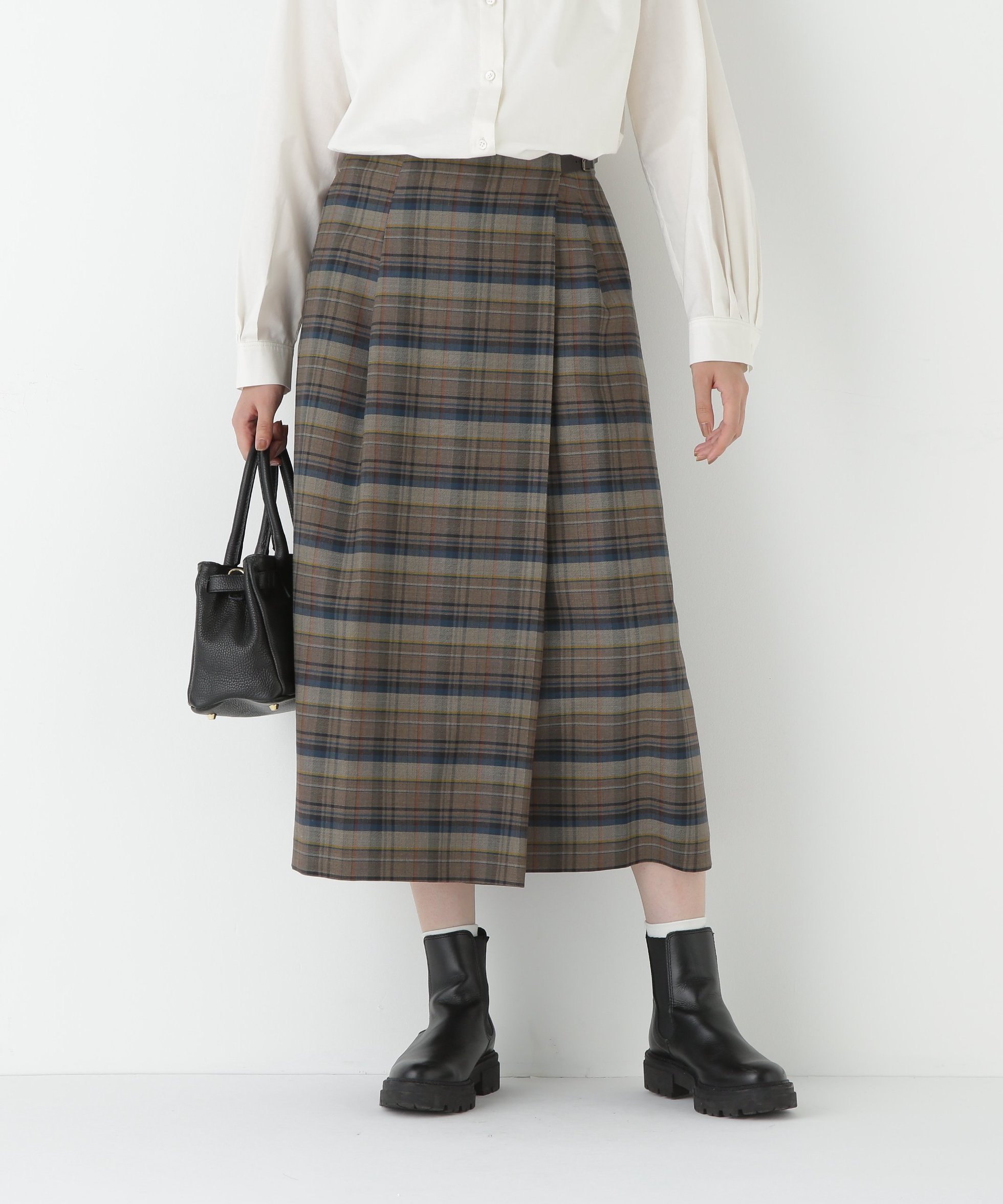 【ヒューマンウーマン/HUMAN WOMAN】の先染めチェックキルト風スカート インテリア・キッズ・メンズ・レディースファッション・服の通販 founy(ファニー) 　ファッション　Fashion　レディースファッション　Fashion for Women　スカート　Skirts　おすすめ　Recommended / Our Picks　キルト　Quilt, Quilted Fabric　ギンガム　Gingham, Gingham Fabric　スタンダード　Standard, Basic　チェック　Check, Plaid, Tartan　モダン　Modern, Contemporary　ランダム　Random, Irregular　グリーンチェック3|ID: prp329100004793977 ipo3291000000035167138