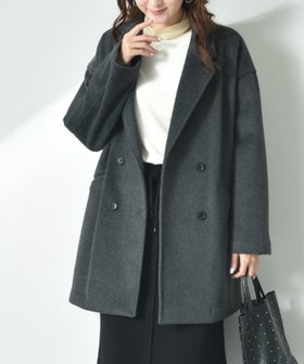 【インタープラネット/INTERPLANET】のニットビーバーピーコート 人気、トレンドファッション・服の通販 founy(ファニー) ファッション Fashion レディースファッション Fashion for Women アウター Coat / Outerwear Collection コート・ロングコート・ピーコート Long Coats, Peacoats & More ストレッチ Stretch, Stretchy Fabric ベーシック Basic, Essential 羽織 Haori, Light Jacket ビジネス 仕事 通勤 Business / Work / Commuting |ID:prp329100004793983