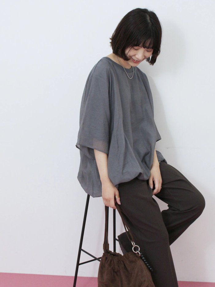 【サマンサモスモス/Samansa Mos2】の裾バルーンTシャツ インテリア・キッズ・メンズ・レディースファッション・服の通販 founy(ファニー) https://founy.com/ ファッション Fashion レディースファッション Fashion for Women トップス・カットソー Cut & Sew Tops シャツ・ブラウス・オフィスカジュアル Elegant Blouses & Button-Ups ロングTシャツ・Tシャツ Longline T-Shirts & Tees おすすめ Recommended / Our Picks タイトスカート Pencil Skirt, Tight Skirt バルーン Balloon, Balloon Silhouette ベーシック Basic, Essential |ID: prp329100004793986 ipo3291000000034784140