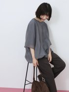 【サマンサモスモス/Samansa Mos2】の裾バルーンTシャツ チャコールグレー|ID: prp329100004793986 ipo3291000000034784141