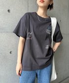 【アンドミー/andme】のランダム ロゴ 刺繍 エンブロイダリー 半袖 Tシャツ スミクロ|ID: prp329100004794001 ipo3291000000034784216