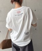【アンドミー/andme】のランダム ロゴ 刺繍 エンブロイダリー 半袖 Tシャツ オフホワイト|ID: prp329100004794001 ipo3291000000034784217
