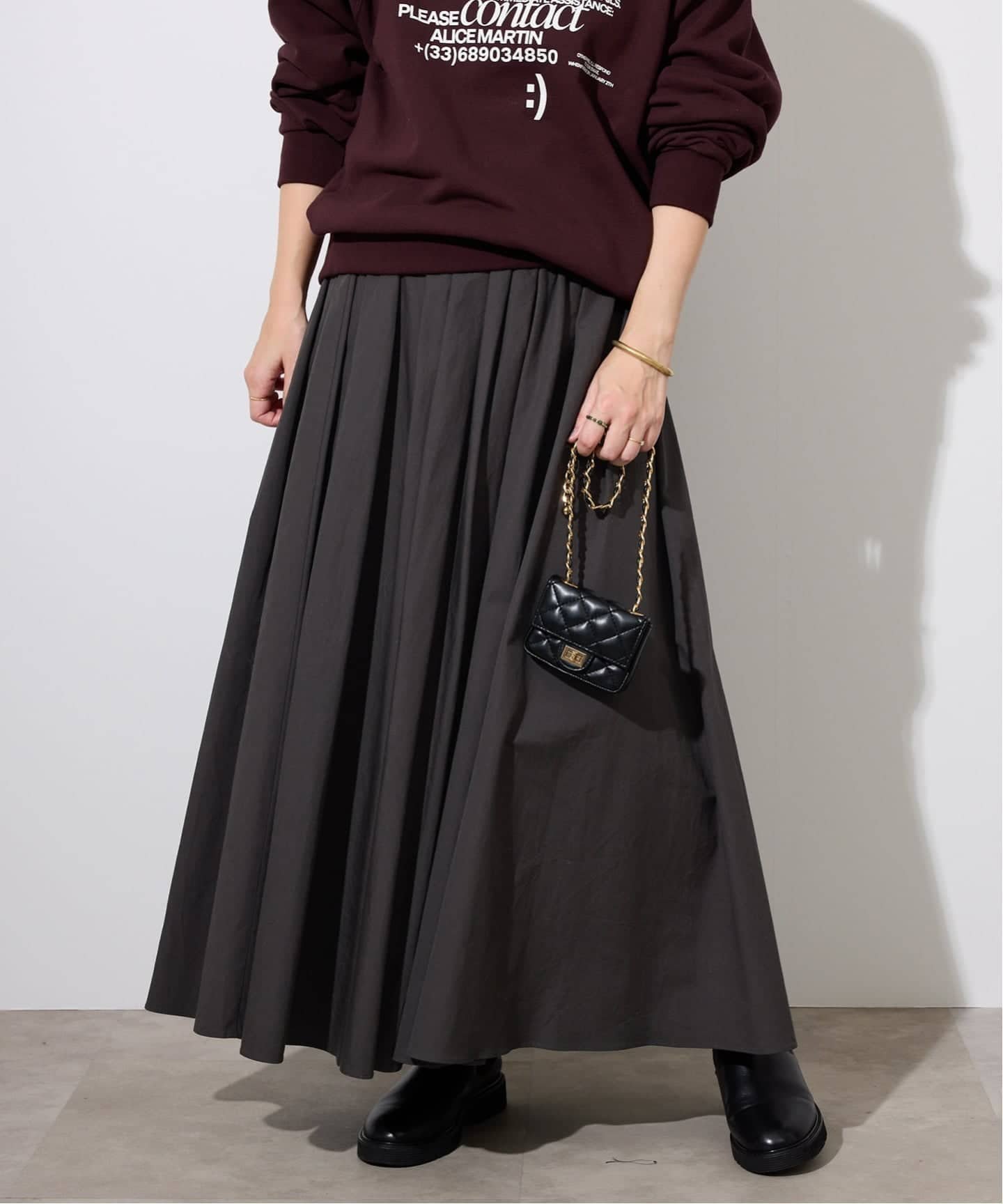 【スローブ イエナ/SLOBE IENA】のランダムタックボリュームスカート インテリア・キッズ・メンズ・レディースファッション・服の通販 founy(ファニー) ファッション Fashion レディースファッション Fashion for Women スカート Skirts 2025年 2025 2025-2026秋冬・A/W Autumn/Winter 2025–26 AW25–26 おすすめ Recommended / Our Picks グレーA|ID: prp329100004794007 ipo3291000000034842092