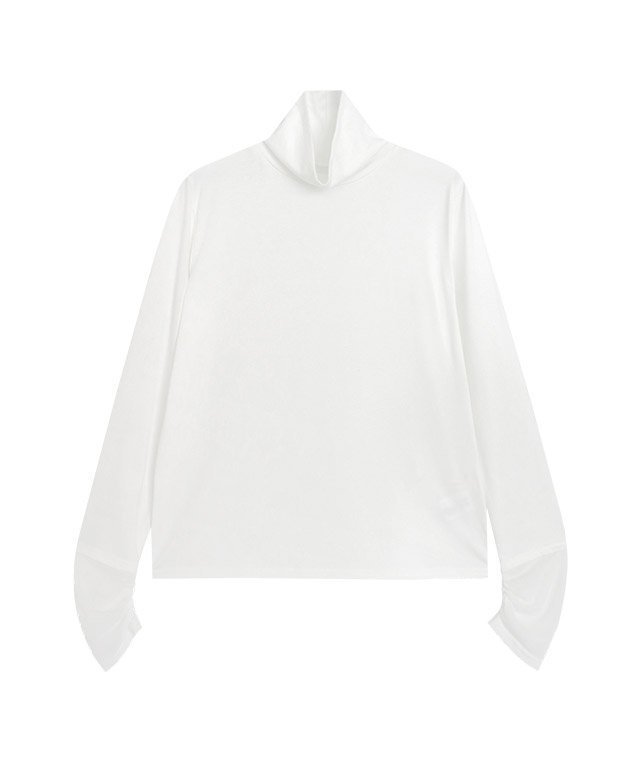 【ピエロ/Pierrot】の【静電気防止】シアーカフス/タートルネックドッキングカットソー インテリア・キッズ・メンズ・レディースファッション・服の通販 founy(ファニー) 　ファッション　Fashion　レディースファッション　Fashion for Women　トップス・カットソー　Cut & Sew Tops　カットソー・ベーシックTシャツ　Cut-and-Sewn Tops / Stretch Tees & Basics　タートルネック・ハイネックトップス　Turtlenecks & High-Neck Tops　とろみ　Fluid, Flowy Fabric　インナー　Innerwear　カフス　Cuff Design　コンパクト　Compact, Small Size　シアー　Sheer, See-Through　シャーリング　Shirring, Ruched　パール　Pearl, Pearl Accent　フェザー　Feather, Feather Detail　フレア　Flare, Flared　ベスト　Vest, Waistcoat　ボトム　Bottoms, Lower Wear　シアーカフス/オフホワイト|ID: prp329100004794013 ipo3291000000034902213