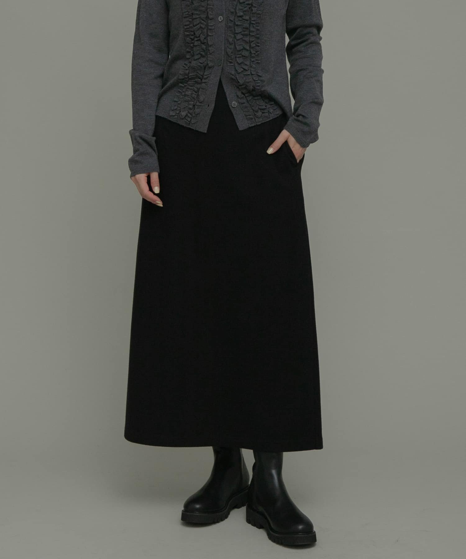 【サニーレーベル/Sonny Label / URBAN RESEARCH】の『UR TECH』蓄熱ジャージーIラインスカート インテリア・キッズ・メンズ・レディースファッション・服の通販 founy(ファニー) ファッション Fashion レディースファッション Fashion for Women スカート Skirts シンプル Simple, Minimal 楽ちん Easy Fit, Comfortable 冬 Winter / This Winter A/W・秋冬 Autumn/Winter 2025年 2025 2025-2026秋冬・A/W Autumn/Winter 2025–26 AW25–26 ブラック|ID: prp329100004794016 ipo3291000000034784332