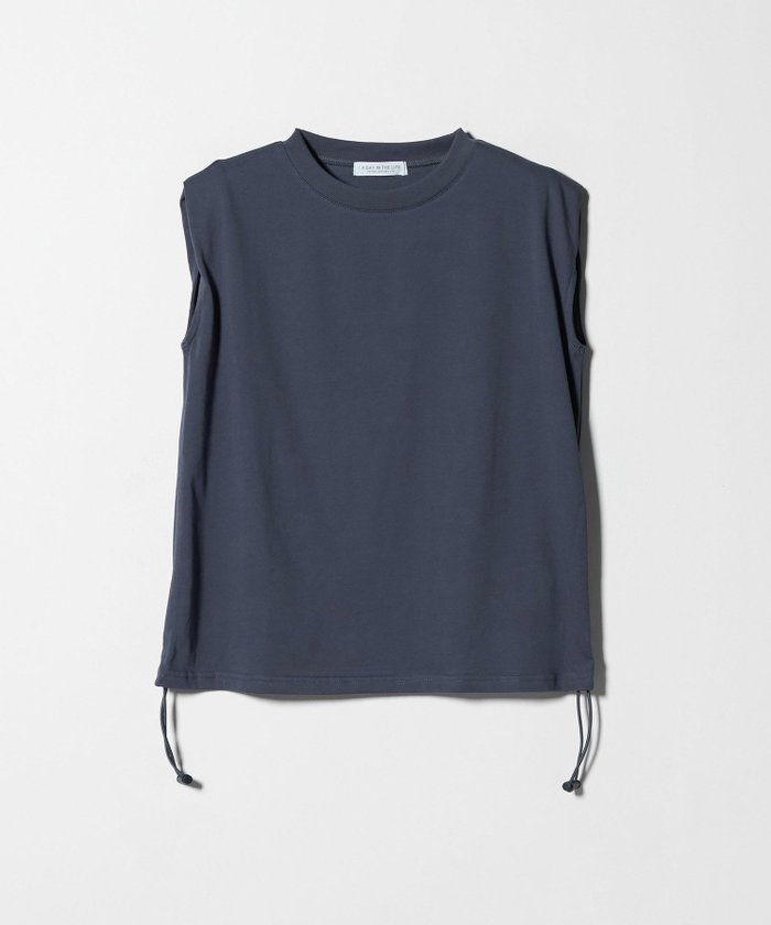 【ユナイテッドアローズ/UNITED ARROWS】のサイドドロスト ノースリーブTシャツ A DAY IN THE LIFE インテリア・キッズ・メンズ・レディースファッション・服の通販 founy(ファニー) https://founy.com/ ファッション Fashion レディースファッション Fashion for Women トップス・カットソー Cut & Sew Tops キャミソール&ノースリーブ Camisoles & Sleeveless Tops シャツ・ブラウス・オフィスカジュアル Elegant Blouses & Button-Ups ロングTシャツ・Tシャツ Longline T-Shirts & Tees シャーリング Shirring, Ruched シンプル Simple, Minimal ドローコード Drawcord, Drawstring Cord ノースリーブ Sleeveless, No-Sleeve ワイド Wide, Wide Fit アウトレット Outlet / Clearance 夏 Summer |ID: prp329100004794071 ipo3291000000034913936