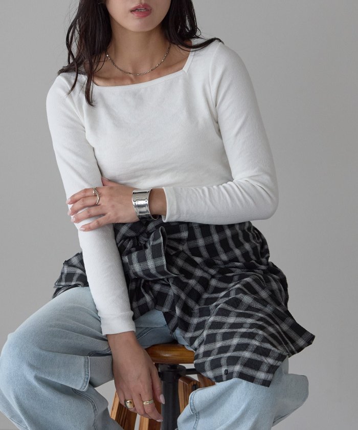 【リラクロ/relaclo】のmitis/スクエアネック細リブロンT インテリア・キッズ・メンズ・レディースファッション・服の通販 founy(ファニー) https://founy.com/ ファッション Fashion レディースファッション Fashion for Women トップス・カットソー Cut & Sew Tops ロングTシャツ・Tシャツ Longline T-Shirts & Tees スクエア Square, Square Shape ネックレス Necklace, Pendant Necklace ベーシック Basic, Essential |ID: prp329100004794073 ipo3291000000034784692