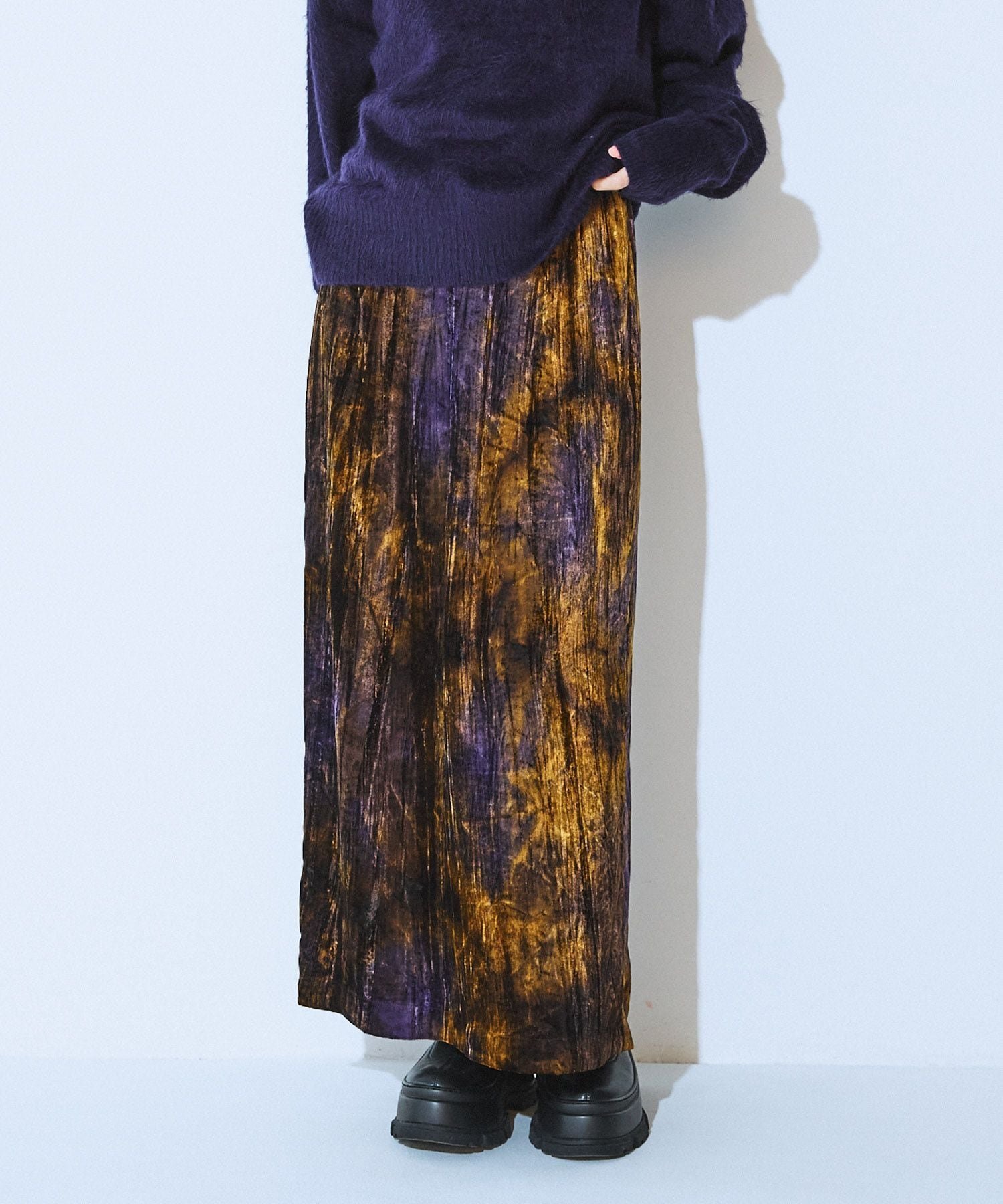 【ジーナシス/JEANASiS】のタイダイベロアナロースカート インテリア・キッズ・メンズ・レディースファッション・服の通販 founy(ファニー) ファッション Fashion レディースファッション Fashion for Women スカート Skirts インナー Innerwear ショート Short, Short Length シンプル Simple, Minimal ストレート Straight, Straight Cut バランス Balance, Style Balance ベロア Velour, Soft Velvet おすすめ Recommended / Our Picks パープル系その他|ID: prp329100004794076 ipo3291000000034894610