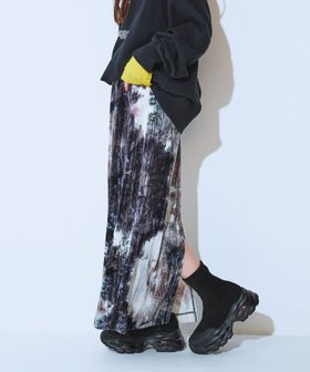 【ジーナシス/JEANASiS】のタイダイベロアナロースカート 人気、トレンドファッション・服の通販 founy(ファニー) ファッション Fashion レディースファッション Fashion for Women スカート Skirts インナー Innerwear ショート Short, Short Length シンプル Simple, Minimal ストレート Straight, Straight Cut バランス Balance, Style Balance ベロア Velour, Soft Velvet おすすめ Recommended / Our Picks |ID:prp329100004794076