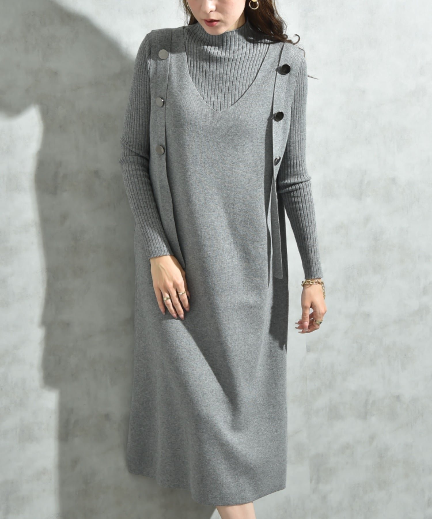 【インタープラネット/INTERPLANET】のリブニット+ニットジャンスカSET 人気、トレンドファッション・服の通販 founy(ファニー) 　ファッション　Fashion　レディースファッション　Fashion for Women　トップス・カットソー　Cut & Sew Tops　ニット　Knit Tops & Sweaters　ベーシック　Basic, Essential　リブニット　Rib Knit, Ribbed Knit　 other-1|ID: prp329100004794080 ipo3291000000034784717