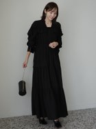 【アニュアンス/anuans】のリンクルラッフルワンピース BLACK|ID: prp329100004794086 ipo3291000000034784751