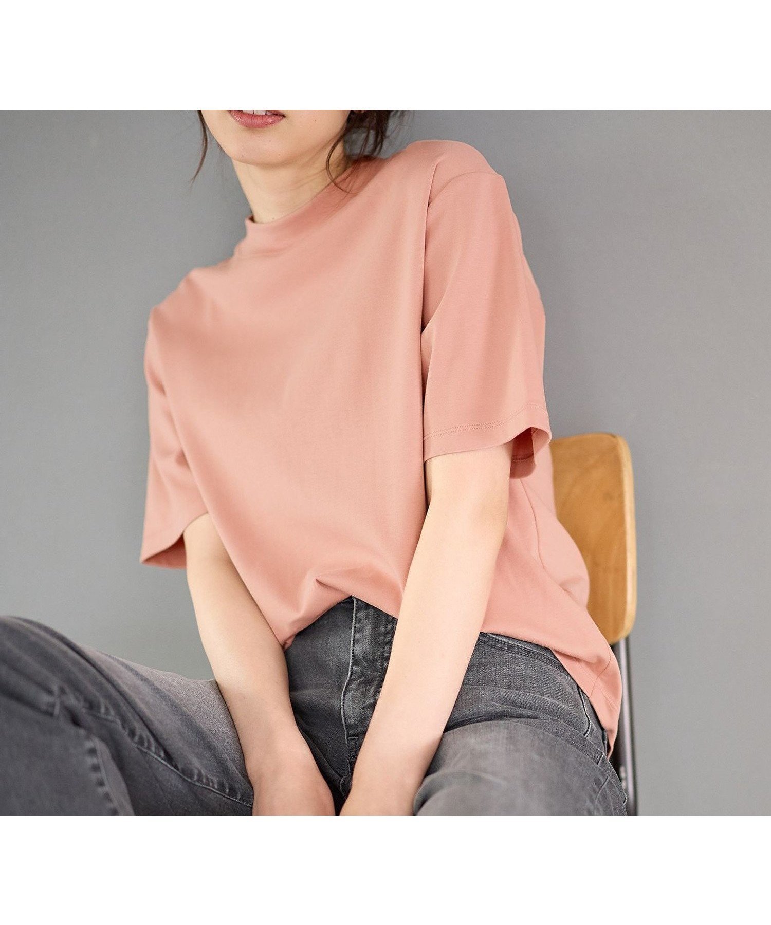 【エニー/ANY】の【接触冷感/UVケア】マルチファンクションモックネックTシャツ インテリア・キッズ・メンズ・レディースファッション・服の通販 founy(ファニー) 　ファッション　Fashion　レディースファッション　Fashion for Women　トップス・カットソー　Cut & Sew Tops　シャツ・ブラウス・オフィスカジュアル　Elegant Blouses & Button-Ups　ロングTシャツ・Tシャツ　Longline T-Shirts & Tees　インナー　Innerwear　クラシカル　Classical, Vintage-Inspired　シンプル　Simple, Minimal　デニム　Denim, Jeans Material　ベスト　Vest, Waistcoat　半袖　Short Sleeve, Half Sleeve　モックネック　Mock Neck, Short Turtleneck　再入荷　Restock / Back in Stock　おすすめ　Recommended / Our Picks　コーラル[014]|ID: prp329100004794101 ipo3291000000034784839