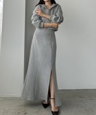 【ジュノア/JUNOAH】のLouere 裏起毛スウェットショートパーカー+スリットマーメイドスカートSET 杢グレー|ID: prp329100004794111 ipo3291000000034820317