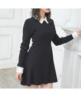 【イング/INGNI】の【WEB限定】リブ衿フェザーニットワンピース 人気、トレンドファッション・服の通販 founy(ファニー) ファッション Fashion レディースファッション Fashion for Women ワンピース Dresses ニットワンピース Knit Dresses シンプル Simple, Minimal スマホ Smartphone, Mobile Device フィット Fit, Slim Fit フェザー Feather, Feather Detail フレア Flare, Flared おすすめ Recommended / Our Picks エレガント 上品 Elegant |ID:prp329100004794124