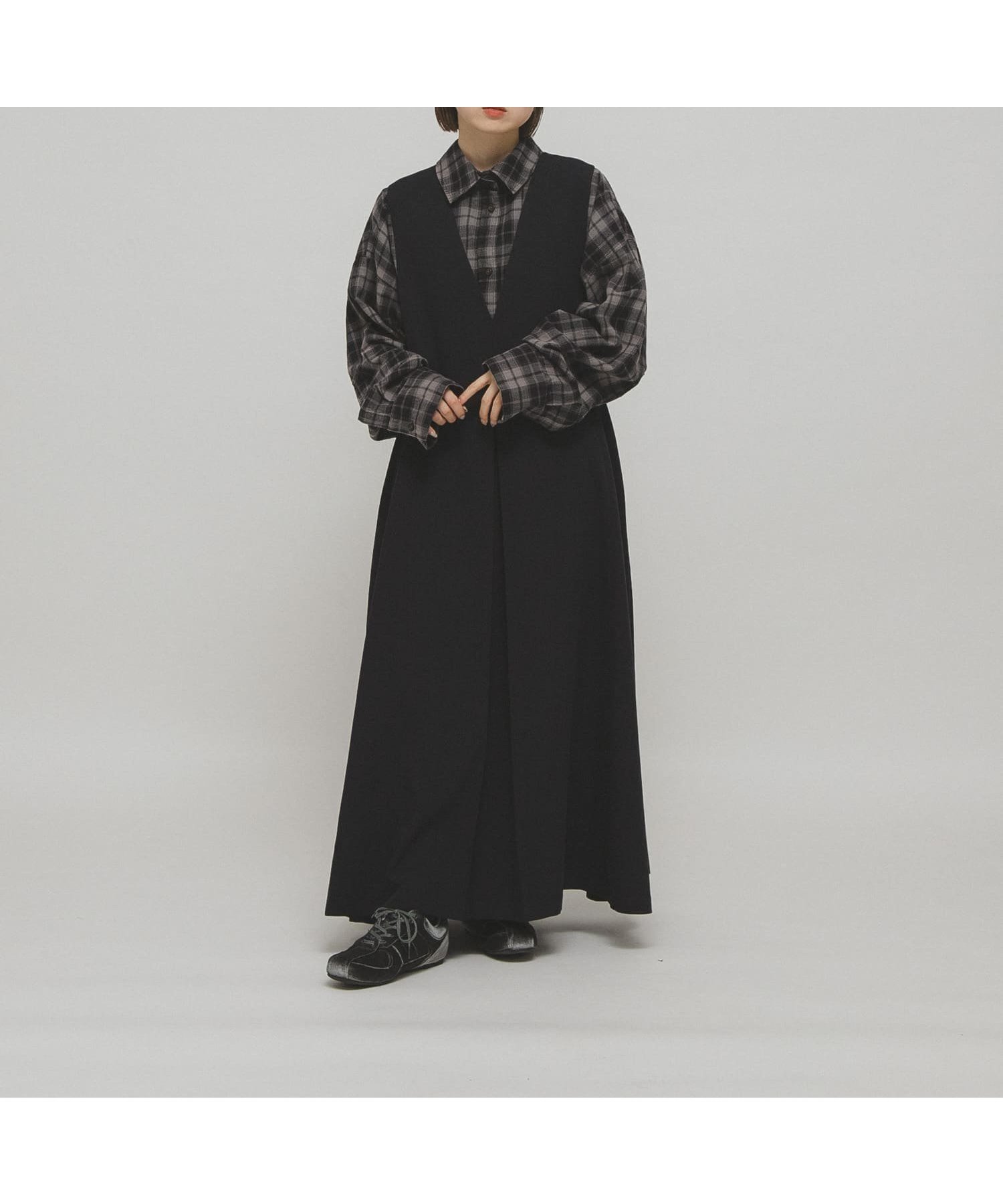 【ケービーエフ/KBF / URBAN RESEARCH】の『一部WEB限定カラー』2WAYフレアジャンパースカート インテリア・キッズ・メンズ・レディースファッション・服の通販 founy(ファニー) ファッション Fashion レディースファッション Fashion for Women スカート Skirts 2025年 2025 2025-2026秋冬・A/W Autumn/Winter 2025–26 AW25–26 冬 Winter / This Winter インナー Innerwear スリーブ Sleeve, Long Sleeve / Short Sleeve チェック Check, Plaid, Tartan フロント Front, Front Design 無地 Plain, Solid Color A/W・秋冬 Autumn/Winter NAVY|ID: prp329100004794134 ipo3291000000034785042