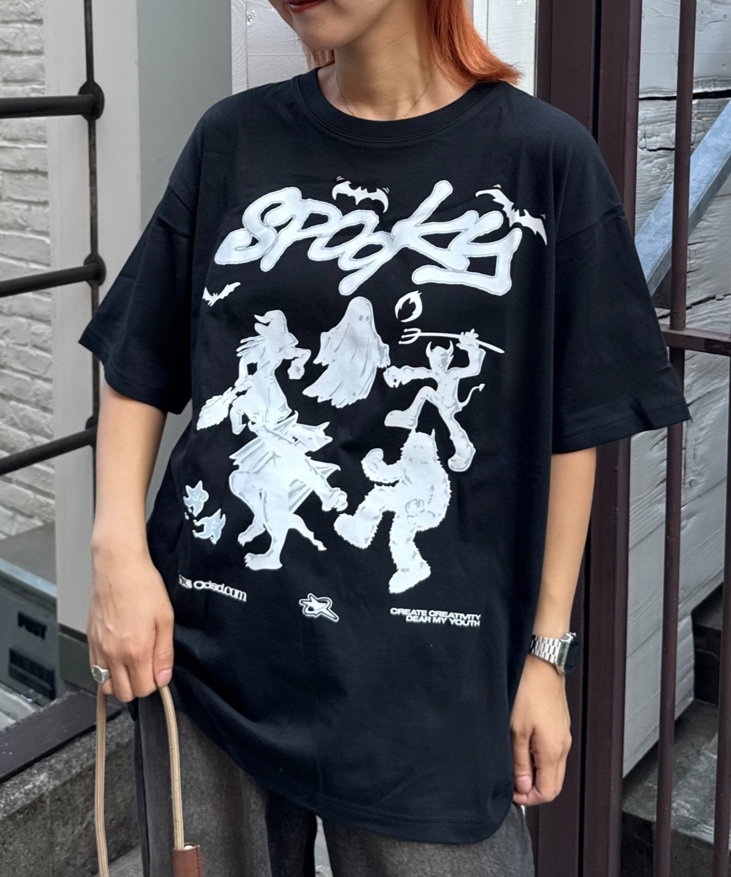 【チャオパニックティピー/CIAOPANIC TYPY】の【OddStudio】アソートグラフィックデザインTEE インテリア・キッズ・メンズ・レディースファッション・服の通販 founy(ファニー) 　ファッション　Fashion　レディースファッション　Fashion for Women　スラックス　Slacks, Dress Pants　デニム　Denim, Jeans Material　ハーフ　Half, Half-Length　プリント　Print, Printed Pattern　おすすめ　Recommended / Our Picks　ブラック|ID: prp329100004794142 ipo3291000000034890936