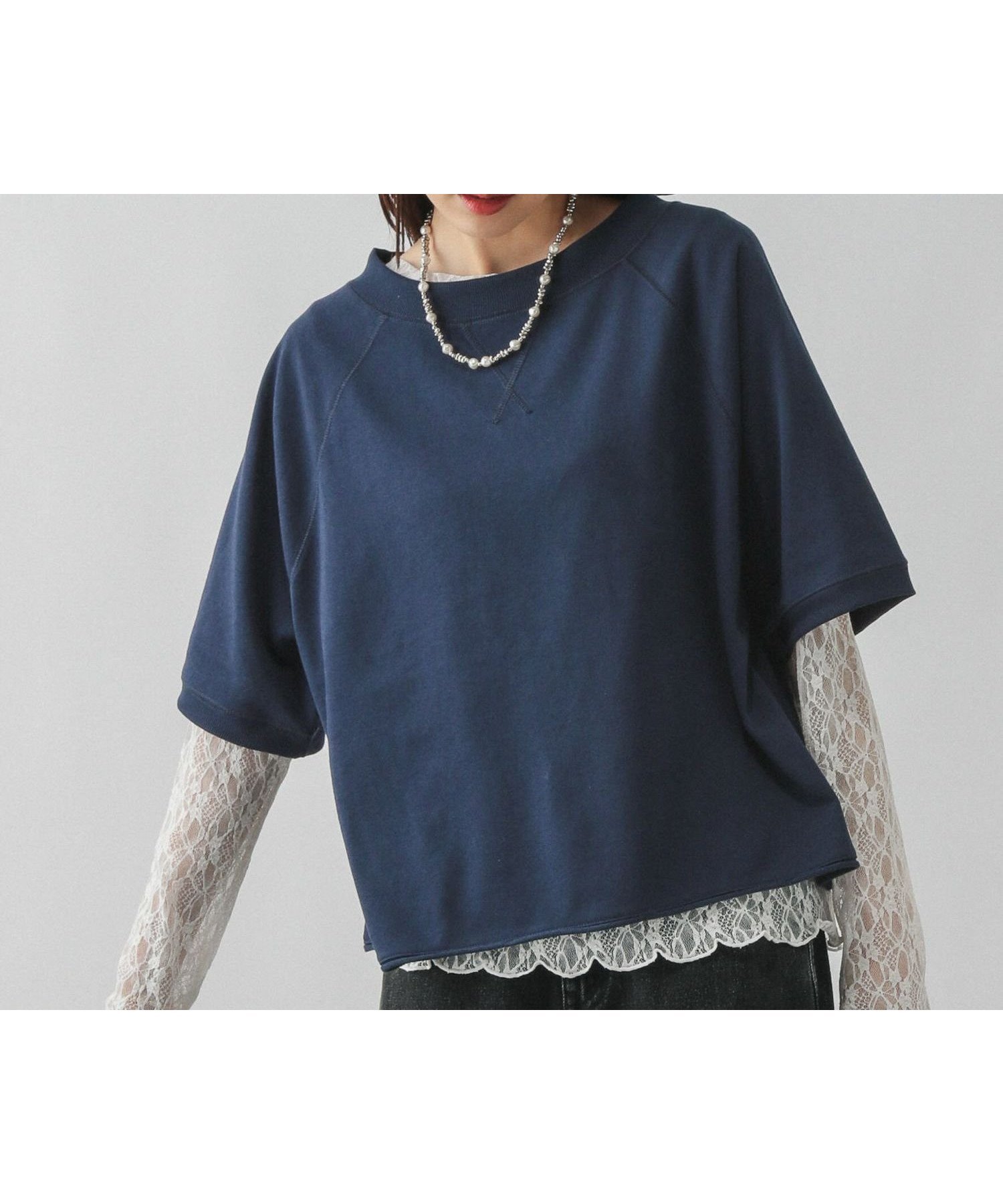 【グローバルワーク/GLOBAL WORK】の乾きやすいラグラン6分袖/579375 インテリア・キッズ・メンズ・レディースファッション・服の通販 founy(ファニー) ファッション Fashion レディースファッション Fashion for Women トップス・カットソー Cut & Sew Tops スリーブ Sleeve, Long Sleeve / Short Sleeve ワイド Wide, Wide Fit エレガント 上品 Elegant 楽ちん Easy Fit, Comfortable ネイビー88|ID: prp329100004794160 ipo3291000000034785184