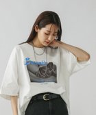 【グローバルワーク/GLOBAL WORK】の乾きやすいプリント7分袖/579367 人気、トレンドファッション・服の通販 founy(ファニー) ファッション Fashion レディースファッション Fashion for Women トップス・カットソー Cut & Sew Tops スリット Slit, Slit Detail プリント Print, Printed Pattern ボトム Bottoms, Lower Wear ワイド Wide, Wide Fit 夏 Summer thumbnail オフ*犬フォト06|ID: prp329100004794187 ipo3291000000034785301