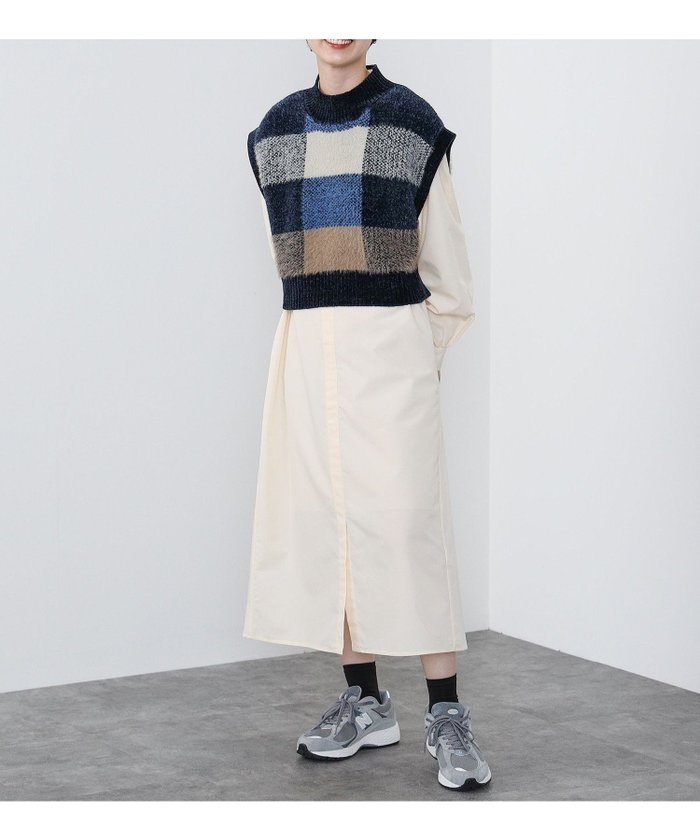 【ビームス ウイメン/BEAMS】のニットベスト シャツワンピース (セットアイテム) インテリア・キッズ・メンズ・レディースファッション・服の通販 founy(ファニー) https://founy.com/ ファッション Fashion レディースファッション Fashion for Women アウター Coat / Outerwear Collection ワンピース Dresses シャツワンピース / 1枚で着映えコーデ Shirt Dresses カットソー Cut and Sewn Top ショート Short, Short Length ストレート Straight, Straight Cut チェック Check, Plaid, Tartan トレンド Trend, Trending Now ベスト Vest, Waistcoat ベーシック Basic, Essential A/W・秋冬 Autumn/Winter |ID: prp329100004794192 ipo3291000000035127676